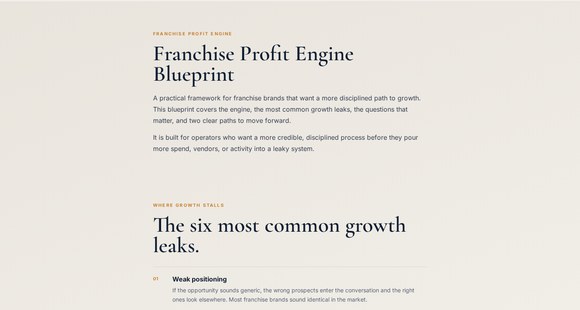 Franchise Profit Engine Blueprint preview